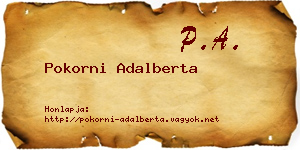 Pokorni Adalberta névjegykártya